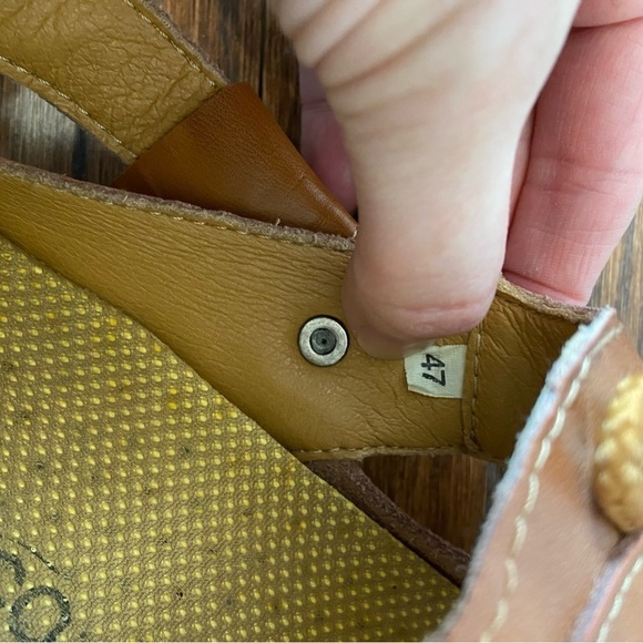 HSY Fashion Men's 100% Caoutchouc Leather Closed Toe Sandal Brown Size 47 - Picture 3 of 10